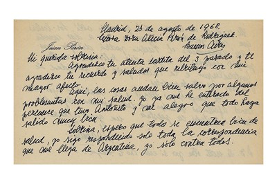 Lot 297 - Peron (Juan) Autograph letter signed ('Juan...