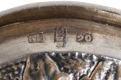 Lot 104 - A CHINESE SILVER STEM CUP AND COVER. Early...