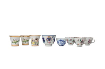 Lot 63 - EIGHT CHINESE PORCELAIN CUPS. 19th / 20th...