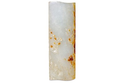 Lot 439 - A CHINESE PALE CELADON JADE WRIST REST. Qing...