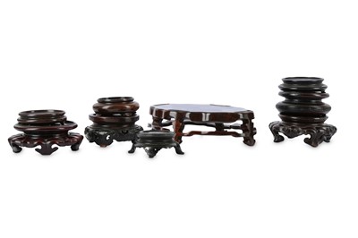 Lot 242 - A COLLECTION OF CHINESE HONGMU AND OTHER...