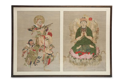 Lot 135 - ANONYMOUS Buddhist Scenes Korean ink and...