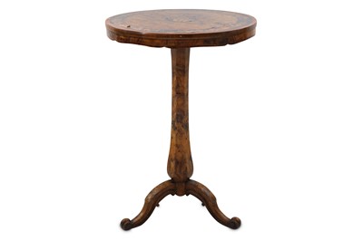 Lot 392 - A 19th Italian walnut pedestal wine table,...