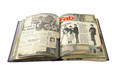 Lot 203 - Beatles Scrap album featuring a large...