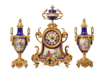 Lot 670 - A 19th century style gilt brass and blue...