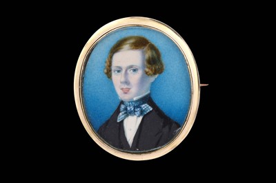Lot 27 - ENGLISH SCHOOL (1846) Portrait miniature of a...