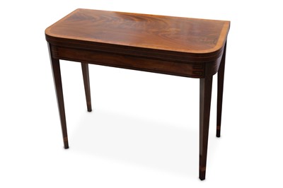 Lot 491 - A pair of George III D end mahogany Sheraton...