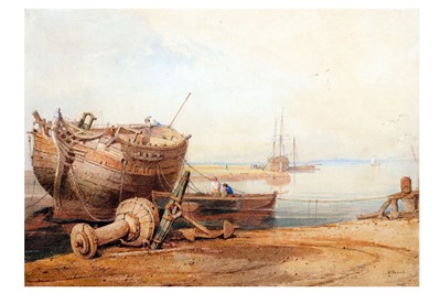 Lot 52 - SAMUEL PROUT (BRITISH 1783-1852) The breaking...