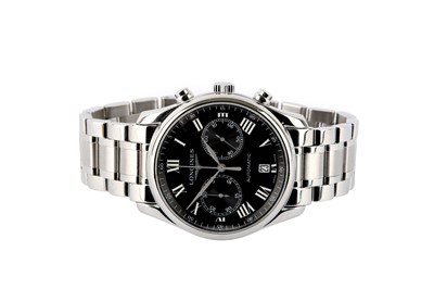 Lot 654 - LONGINES. A MENS AUTOMATIC CHRONOGRAPH...
