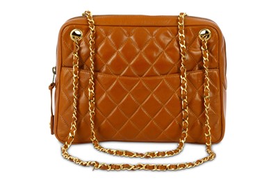 Lot 411 - Chanel Cognac Brown Shoulder Bag, c. 1989-91,...