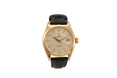Lot 52 - TUDOR. A MEN'S GOLD PLATED AUTOMATIC...