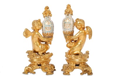 Lot 25 - A FINE PAIR OF 19TH CENTURY FRENCH GILT BRONZE...
