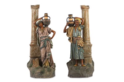 Lot 21 - A LARGE PAIR OF EARLY 20TH CENTURY AUSTRIAN...