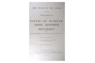 Lot 18 - Budge (E.A. Wallis) The Book of the Dead....