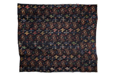 Lot 172 - A CHINESE DARK BLUE-GROUND ‘DRAGON’ SILK PANEL....