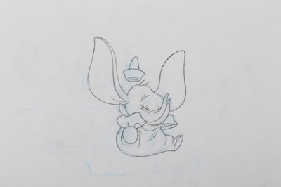 Lot 555 - Disney Studios. Dumbo 4 original pencil...