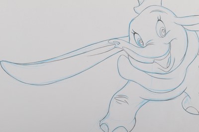 Lot 555 - Disney Studios. Dumbo 4 original pencil...