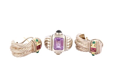 Lot 121 - A pair of gem-set earrings, by David Yurman...