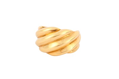 Lot 119 - A dress ring, Designed as a ridged band, ring...