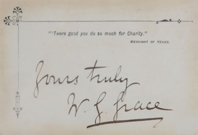 Lot 420 - Grace (W.G.) W.G. signed presentation, some...