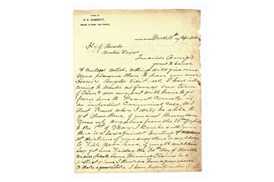 Lot 273 - Garrett (Pat) Autograph letter signed ('P.F....