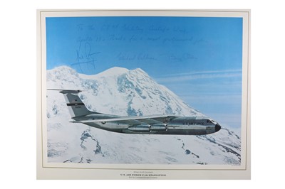 Lot 364 - Apollo 11 Large colour print featuring U.S....