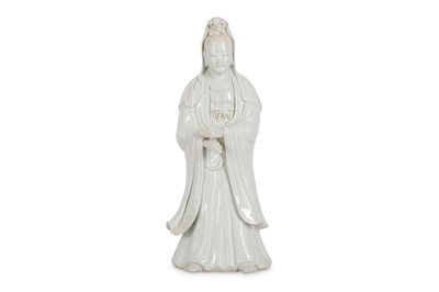 Lot 596 - A LARGE CHINESE BLANC-DE-CHINE FIGURE OF...