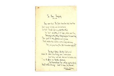 Lot 169 - Belloc (Hilaire) Autograph manuscript signed...