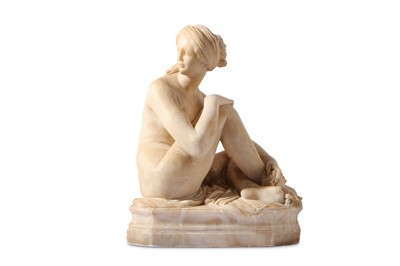 Lot 35 - A LATE 19TH CENTURY ITALIAN ALABASTER FIGURE...