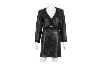 Lot 661 - Yves Saint Laurent Rive Gauche Black Leather...