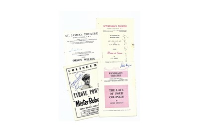 Lot 154 - Signed Theatre Programmes.- Incl. Orson Welles...