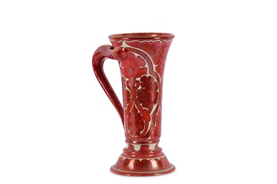 Lot 17 - Maw and Co ruby lustre jug, circa 1885, of...