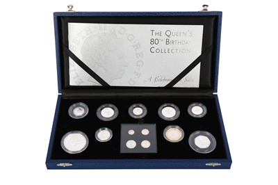 Lot 174 - Elizabeth II - Silver proof Queens 80th...