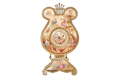Lot 72 - A LATE 19TH CENTURY VIENNESE ENAMEL AND GILT...