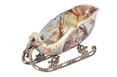 Lot 71 - A RARE LATE 19TH CENTURY VIENNESE ENAMEL AND...