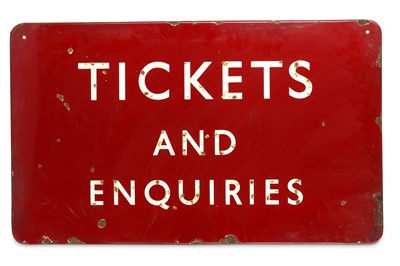 Lot 190 - An original 1960 British Rail (W) enamel sign '...