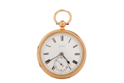Lot 82 - X. GANZ SWANSEA. AN 18K YELLOW GOLD POCKET...