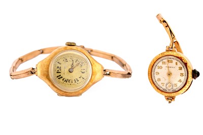 Lot 87 - TWO GOLD LADIES BRACELET WATCHES A 14K manual...