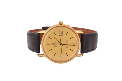 Lot 108 - OMEGA. A MENS STAINLESS STEEL QUARTZ...