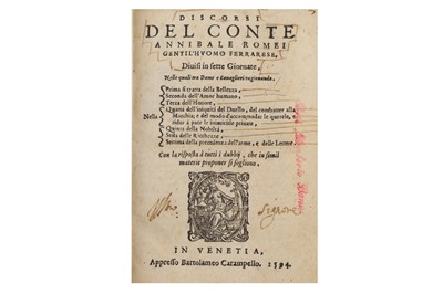 Lot 80 - Romei (Annibale) Discorsi… Divisi in sette...