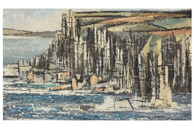 Lot 78 - JOHN MILLER (1911-1975) Gwynver oil on board...