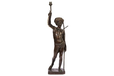 Lot 60 - PAUL DUBOIS (FRENCH, 1829-1905): A BRONZE...