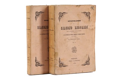 Lot 60 - Leopardi (Giacomo) Epistolario con le...