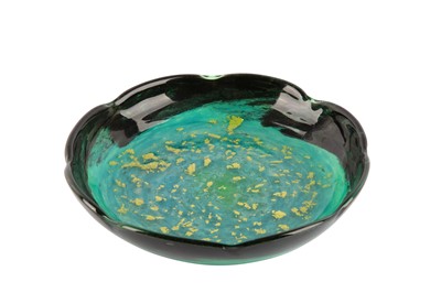 Lot 197a - DAUM NANCY: A large glass green and black...