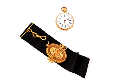 Lot 159 - A 14ct gold lady's pendant fob and pendant holder