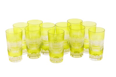 Lot 57 - A Lalique Clos Vougeot champagne glass with...