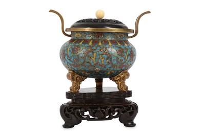 Lot 200 - A CHINESE CLOISONNÉ ENAMEL INCENSE BURNER....