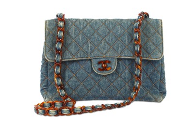 Lot 324 - Chanel Jumbo Denim Classic Flap Bag, 1990s,...