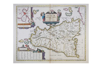 Lot 183 - Jansson (Jan) Siciliae Veteris Typus, copper...