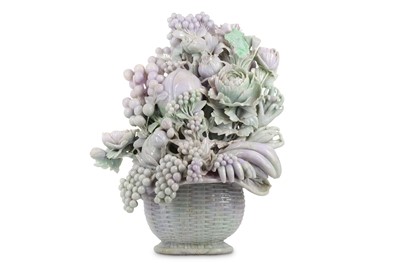 Lot 743 - A MASSIVE CHINESE LAVENDER JADEITE FRUIT AND...